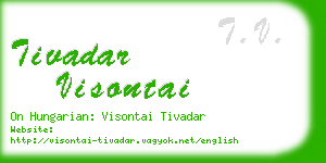 tivadar visontai business card